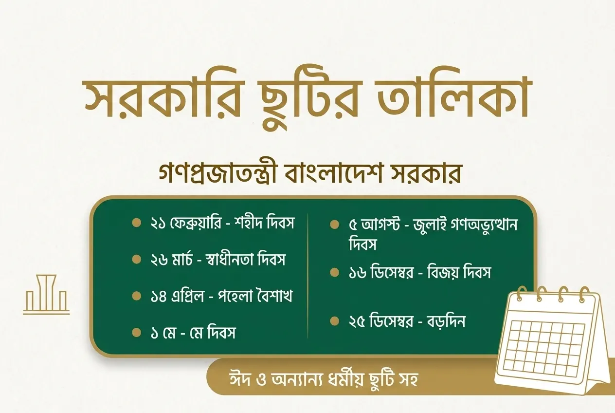 Govt Holiday List