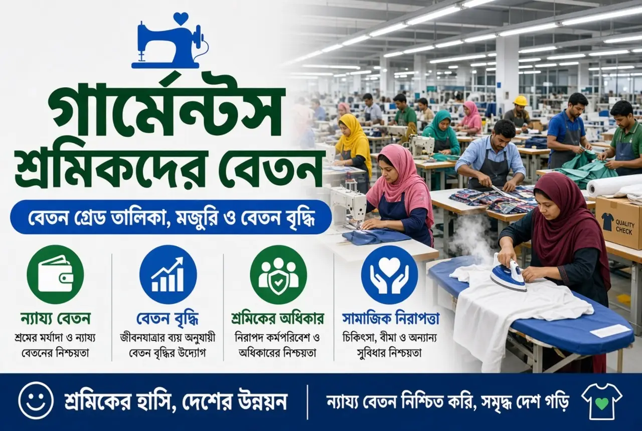 গার্মেন্টস শ্রমিকদের বেতন